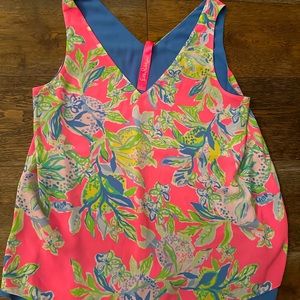 Lilly Pulitzer florin reversible tank in squeeze the day size Large